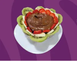 Açaí com frutas e Nutella